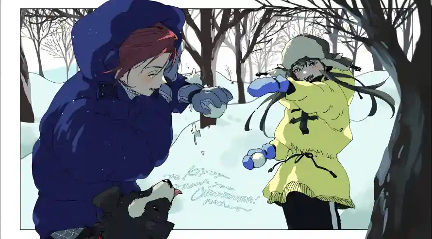 2k冬季壁纸-动漫 - 女孩-雪地「哲风壁纸」