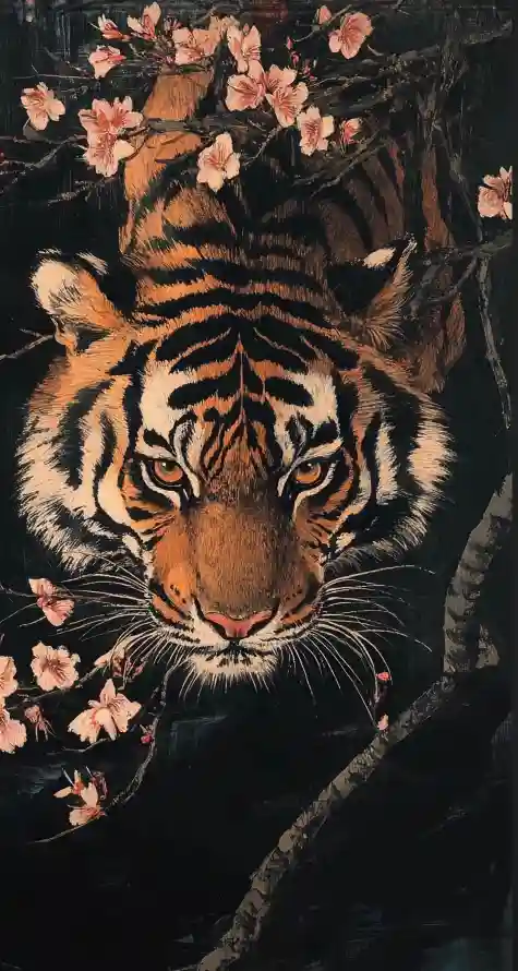 4k梅花壁纸 - 犀利 - 猛兽 - 老虎「哲风壁纸」