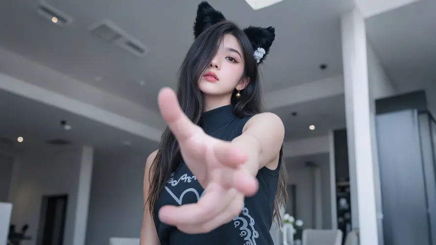 4k室内壁纸-居家 - 甜妹-美女「哲风壁纸」