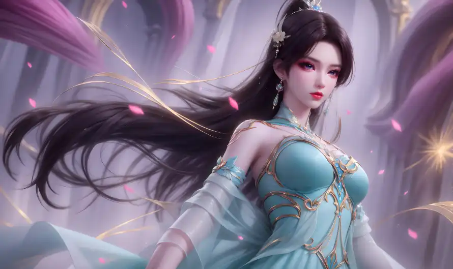 4k花瓣壁纸-薰儿 - 长发-古风服饰「哲风壁纸」