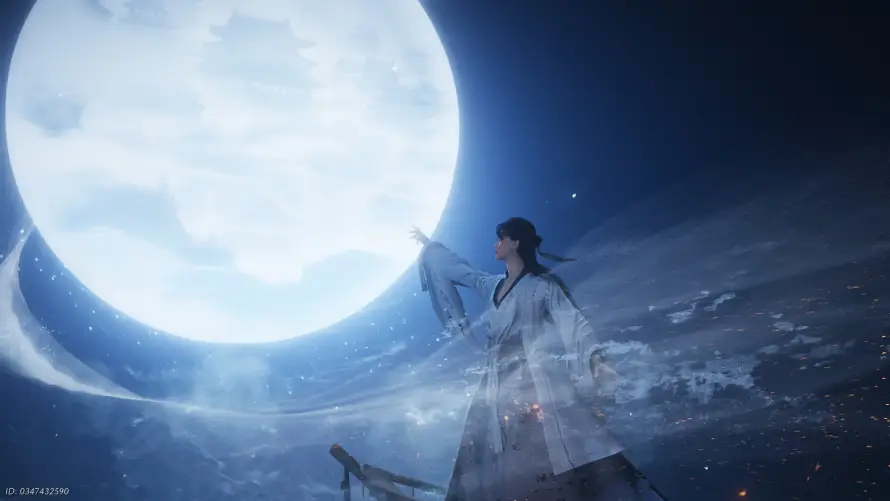 2k侠客壁纸-古风 - 月夜-游戏「哲风壁纸」