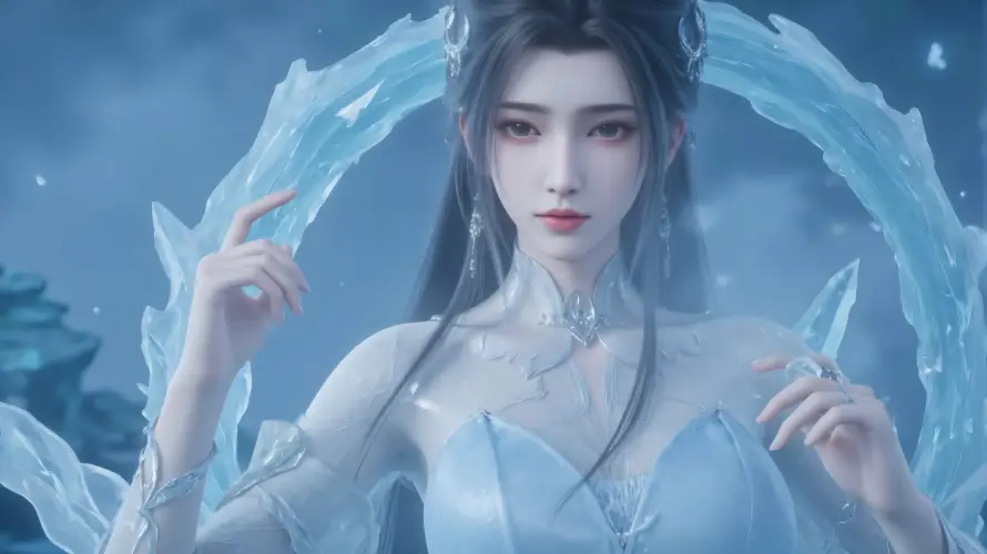 4k仙侠壁纸-冰晶 - 冰雪-蓝裙「哲风壁纸」 4k仙侠壁纸-冰晶 - 冰雪-蓝裙「哲风壁纸」