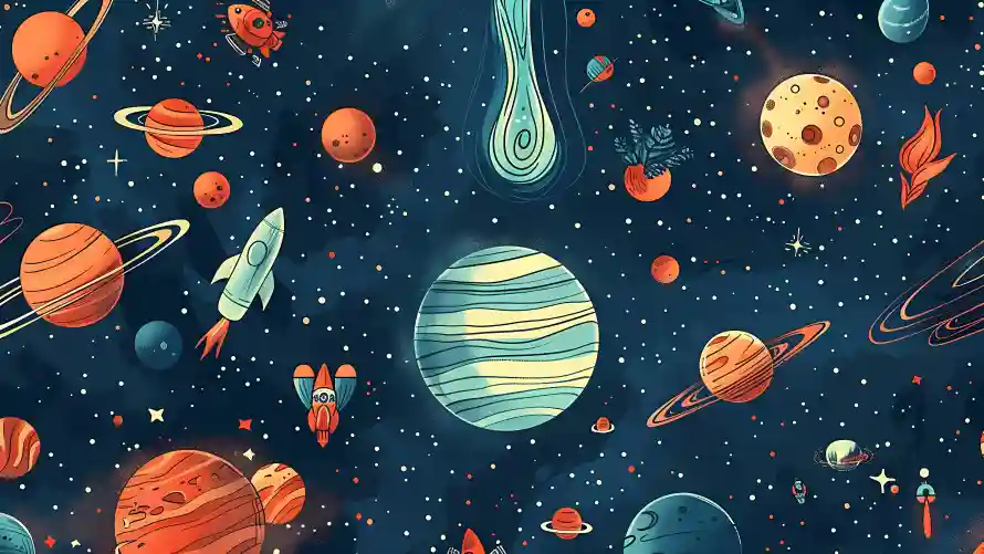 6k宇宙壁纸-火箭 - 科幻-行星「哲风壁纸」