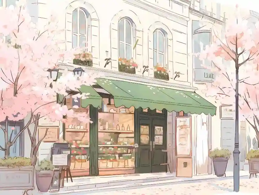 2k小店壁纸-插画 - 街景-手绘风「哲风壁纸」