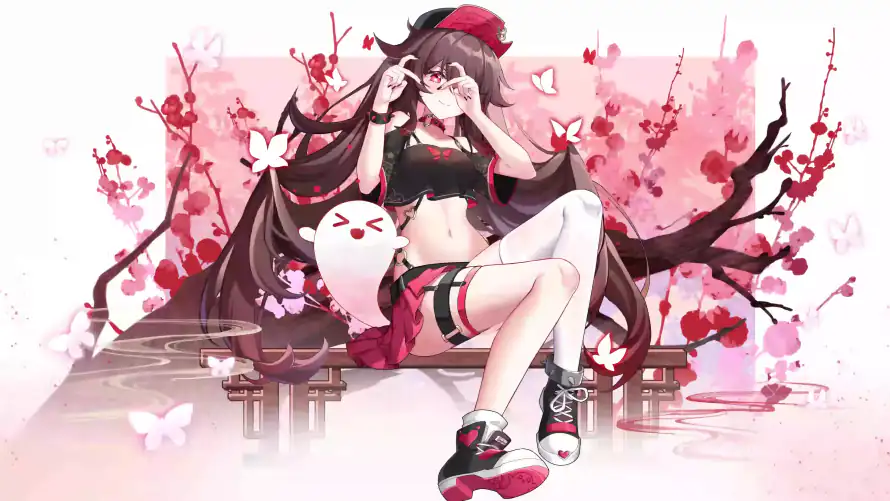 4k原神壁纸-坐姿 - 梅花-猫咪「哲风壁纸」