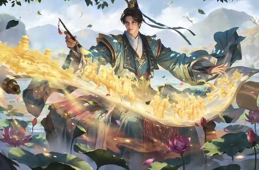 2k古风壁纸-王粲 - 荷花-三国杀「哲风壁纸」