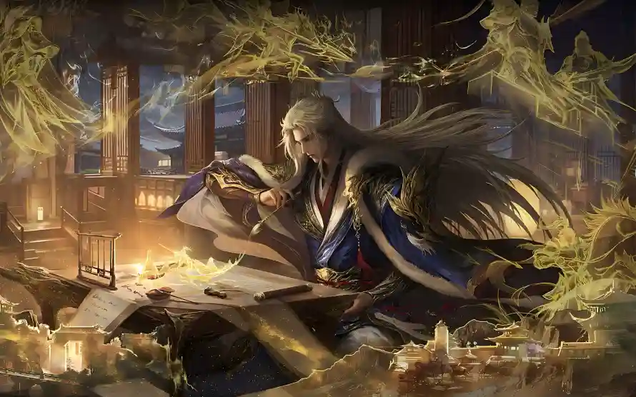 2k书籍壁纸-古风 - 插画-王粲「哲风壁纸」