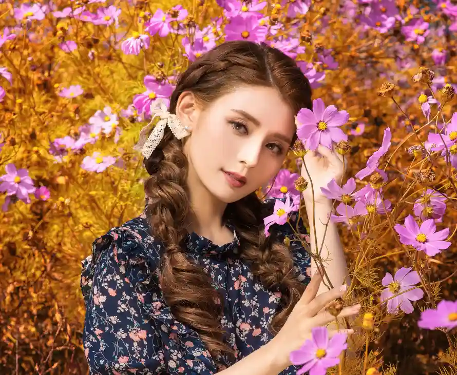 3k国外壁纸-美女 - 花海-碎花裙「哲风壁纸」 3k国外壁纸-美女 - 花海-碎花裙「哲风壁纸」