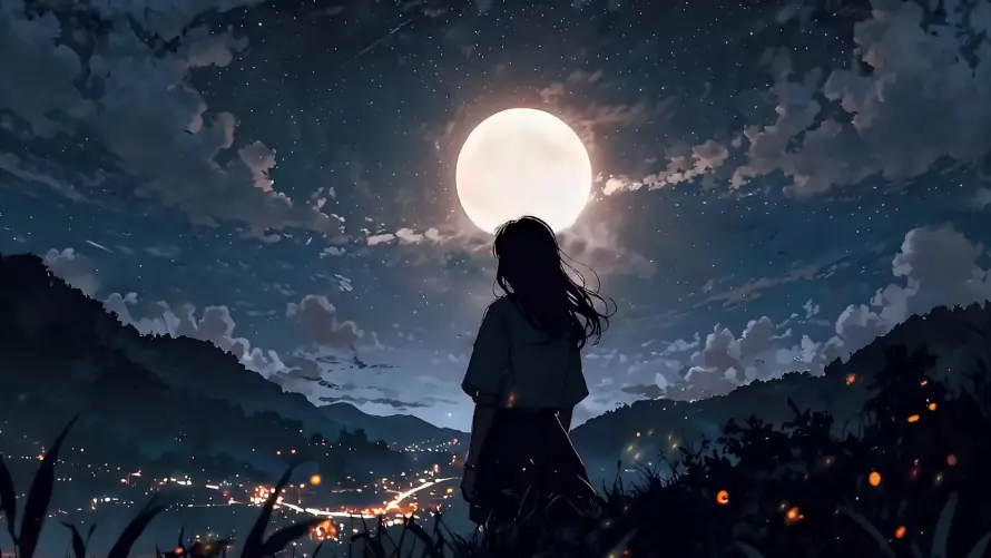 4k城市壁纸-夜空 - 山峦-山顶「哲风壁纸」