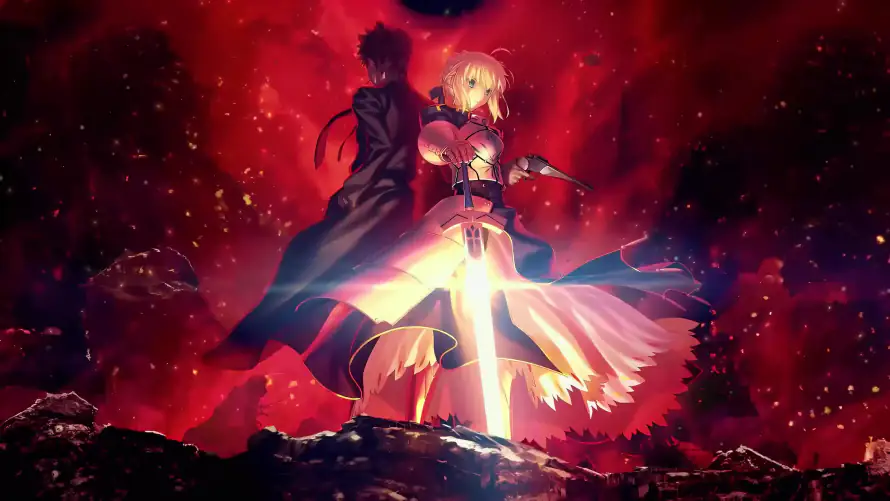 4k圣剑壁纸-红背景 - Fate-卫宫士郎「哲风壁纸」