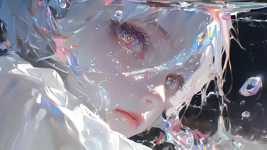 4k光影壁纸-彩色 - 星空-水中「哲风壁纸」