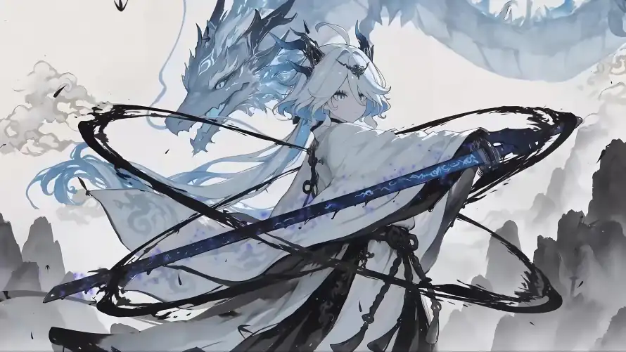 4k原神壁纸-龙 - 古风-山水「哲风壁纸」