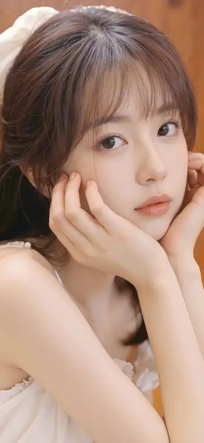 4k清纯壁纸 - 甜美 - 手机壁纸 - 白衣美女「哲风壁纸」