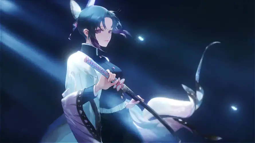 2k光效壁纸-和服 - 日轮刀-蝴蝶忍「哲风壁纸」