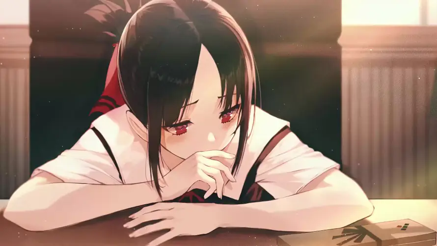 4k红瞳壁纸-jk - 二次元-jk制服「哲风壁纸」