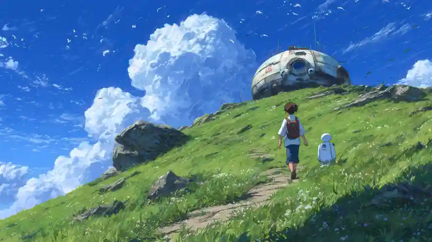 4k云朵壁纸-动漫 - 天空-小孩「哲风壁纸」