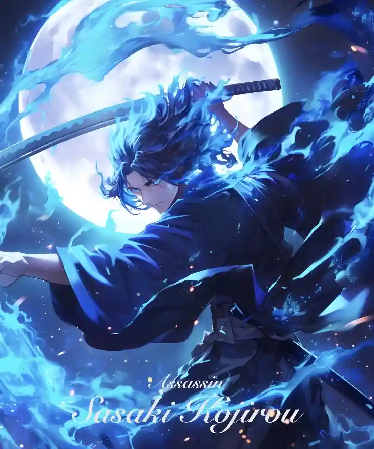 4k和服壁纸 - 剑 - 月亮 - Fate「哲风壁纸」