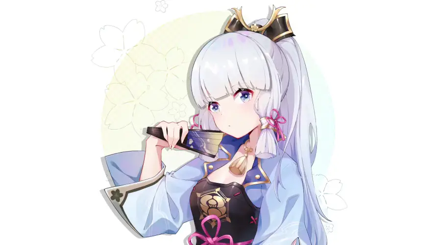 4k原神壁纸-和服 - 白发-二次元「哲风壁纸」