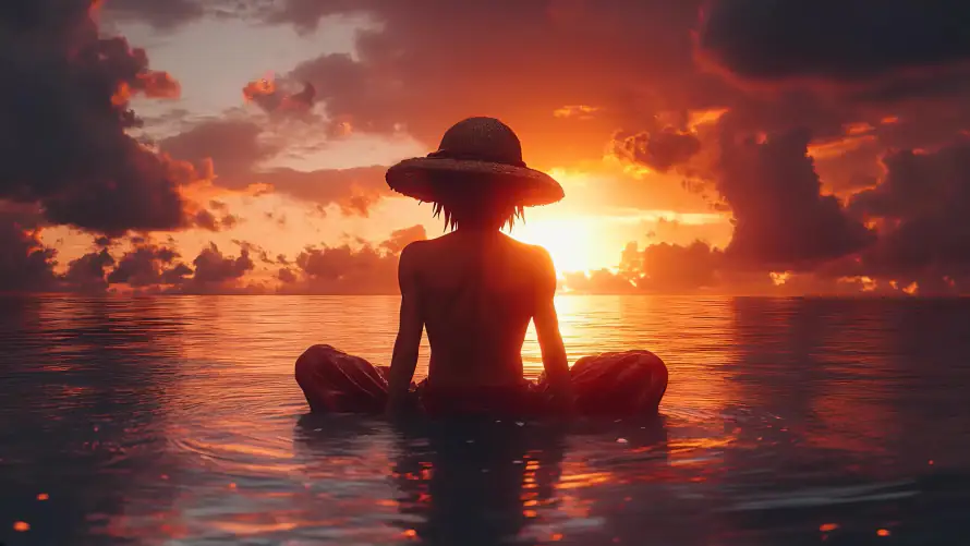 4k剪影壁纸-夕阳 - 海水-海边「哲风壁纸」
