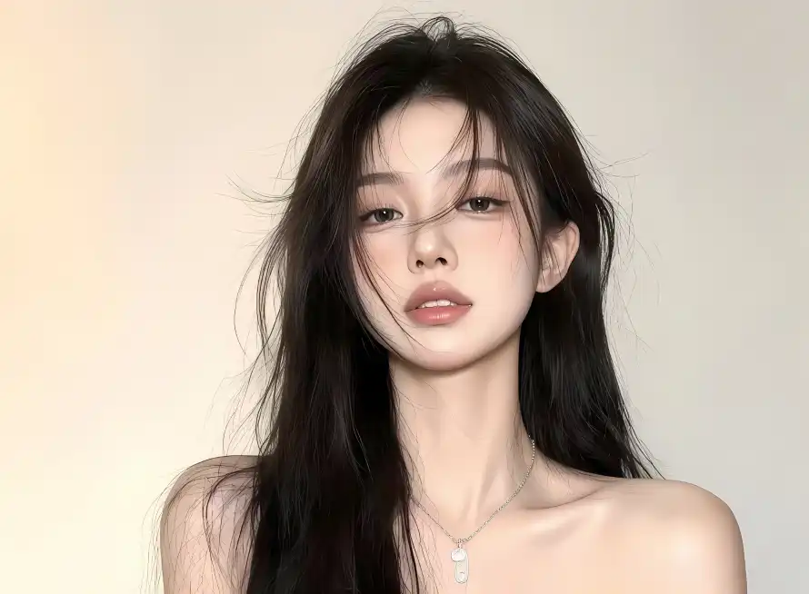 2k气质壁纸-淡妆 - 简约-美女「哲风壁纸」