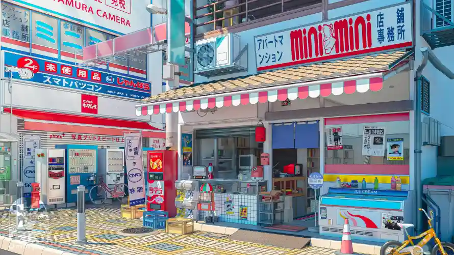 4k动漫壁纸-街道 - 二次元-便利店「哲风壁纸」 4k动漫壁纸-街道 - 二次元-便利店「哲风壁纸」