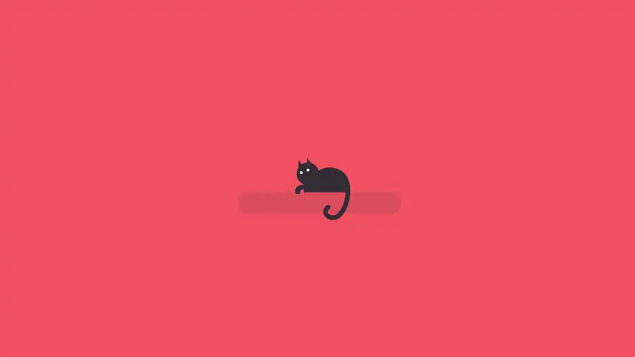 2k黑猫壁纸-卡通黑猫 - 极简背景-极简设计「哲风壁纸」