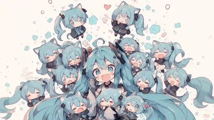 4kQ版壁纸-初音 - 可爱-群像「哲风壁纸」
