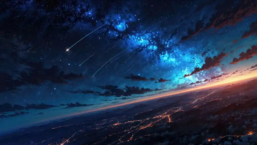 4k云层壁纸-地球 - 夜景-星空「哲风壁纸」