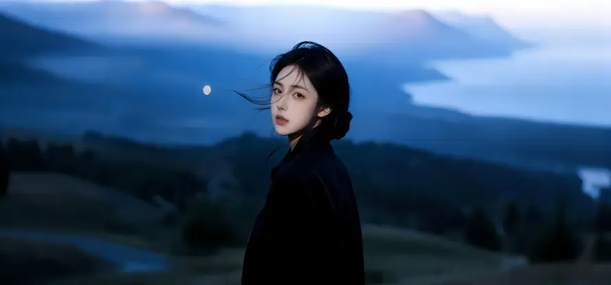 4k夜景壁纸-山峦 - 山峰-晚上「哲风壁纸」