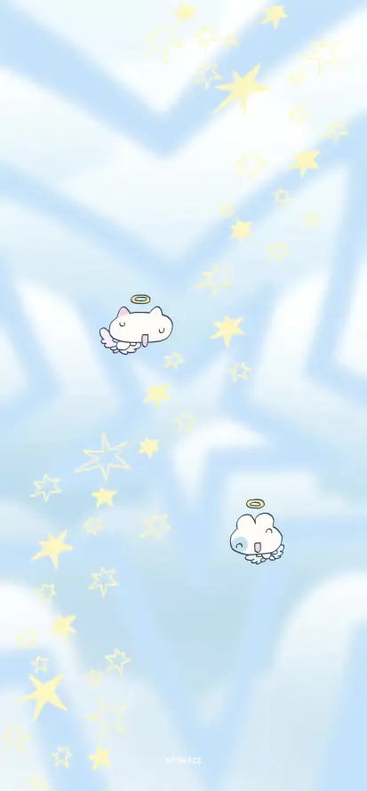 4k云朵壁纸 - 可爱 - 星星 - 简约「哲风壁纸」
