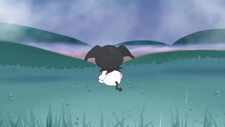 4k下雨壁纸-山丘 - 背影-草地「哲风壁纸」