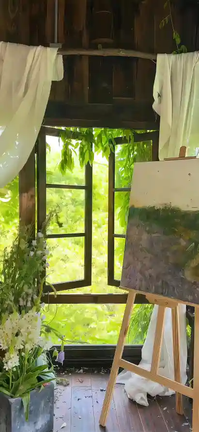 4k木屋壁纸 - 花 - 画布 - 画房「哲风壁纸」