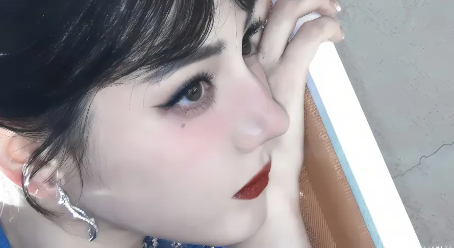 2k侧颜壁纸-妆容 - 精致-红唇「哲风壁纸」