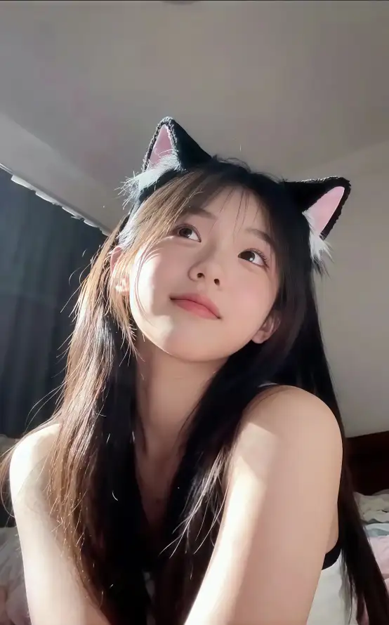 4k可爱壁纸 - 女友 - 室内 - 猫耳「哲风壁纸」
