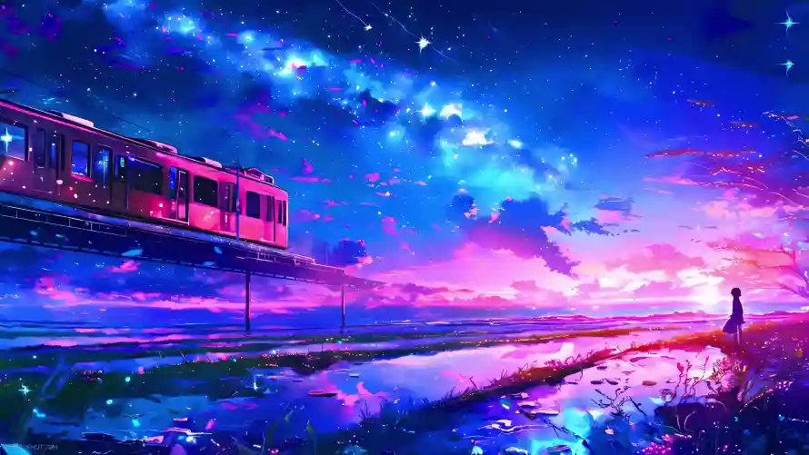 4k倒影壁纸-星空 - 梦幻-水面「哲风壁纸」