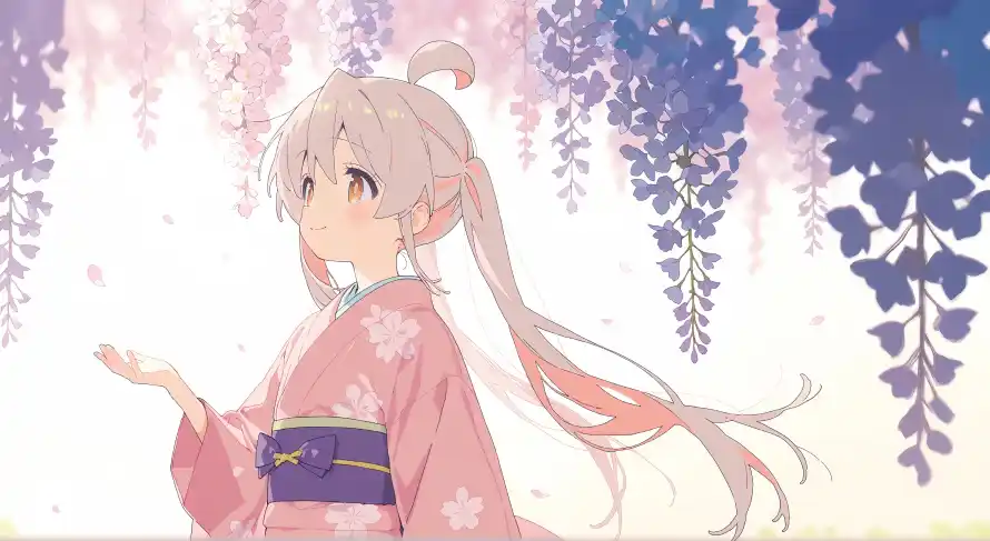 3k动漫壁纸-和服 - 真寻-长发「哲风壁纸」