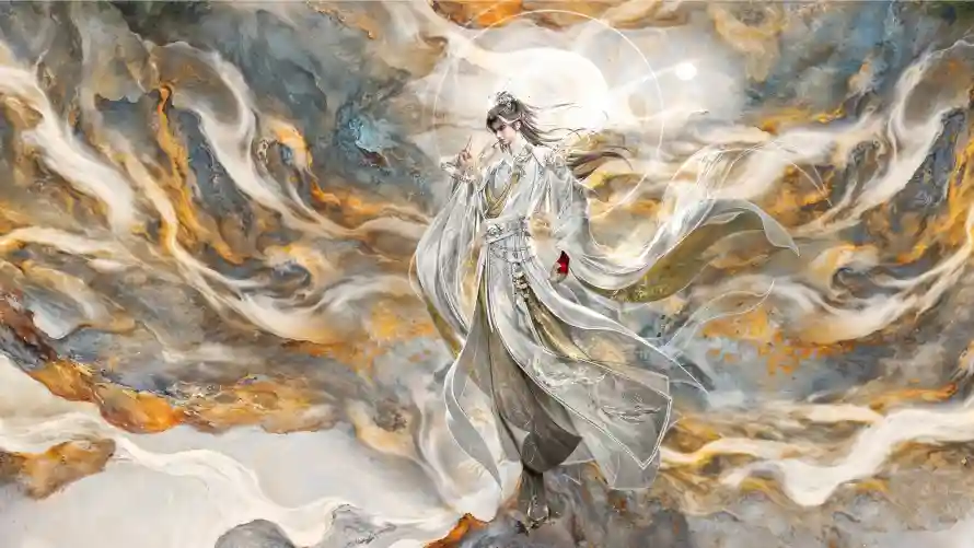 4k云雾壁纸-古风 - 玄幻-白衣「哲风壁纸」