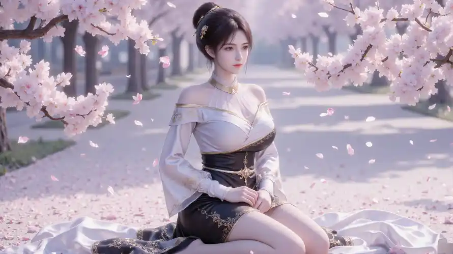 3k古装壁纸-古风 - 徐欣-樱花「哲风壁纸」