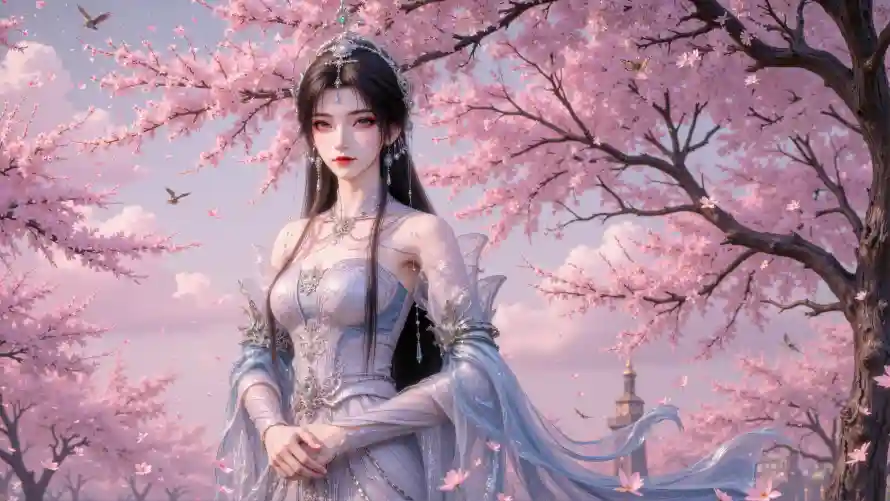 4k古装壁纸-古风 - 樱花-清漪「哲风壁纸」