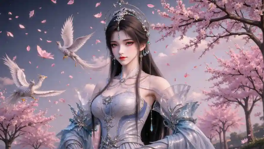 4k仙侠壁纸-古风 - 樱花-清漪「哲风壁纸」