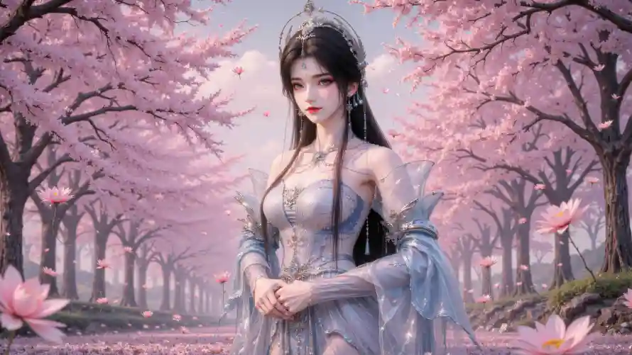 4k古装壁纸-古风 - 清漪-莲花「哲风壁纸」
