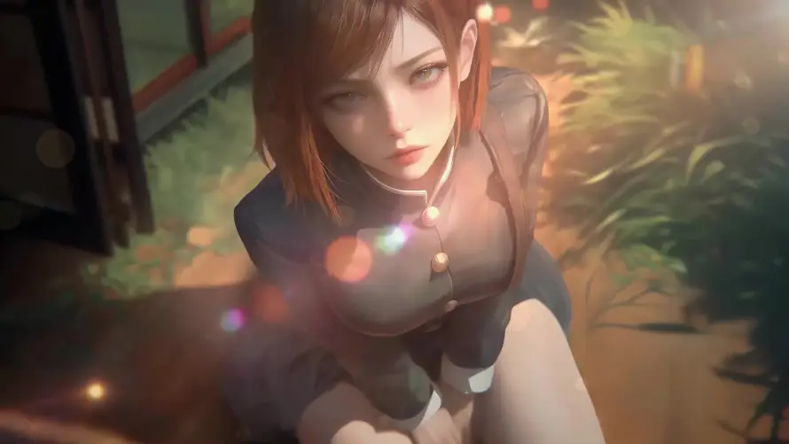 4k光影壁纸-制服 - 少女-短发「哲风壁纸」
