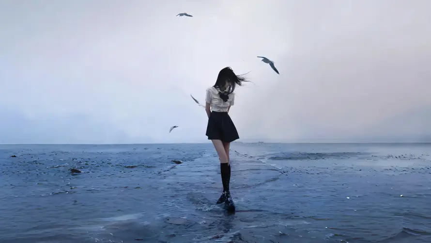 3k冰海壁纸-jk - 海鸥-短裙「哲风壁纸」 3k冰海壁纸-jk - 海鸥-短裙「哲风壁纸」