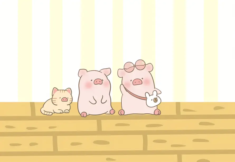 2k兔子壁纸-卡通 - 可爱-小猪「哲风壁纸」