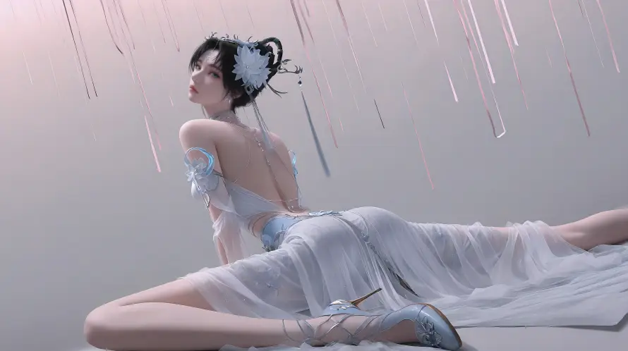 6k古风壁纸-白衣 - 美女-邀月「哲风壁纸」