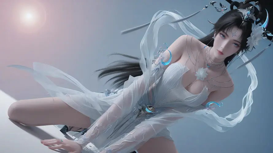 6k邀月壁纸-仙侠角色 - 古风美女-完美世界「哲风壁纸」