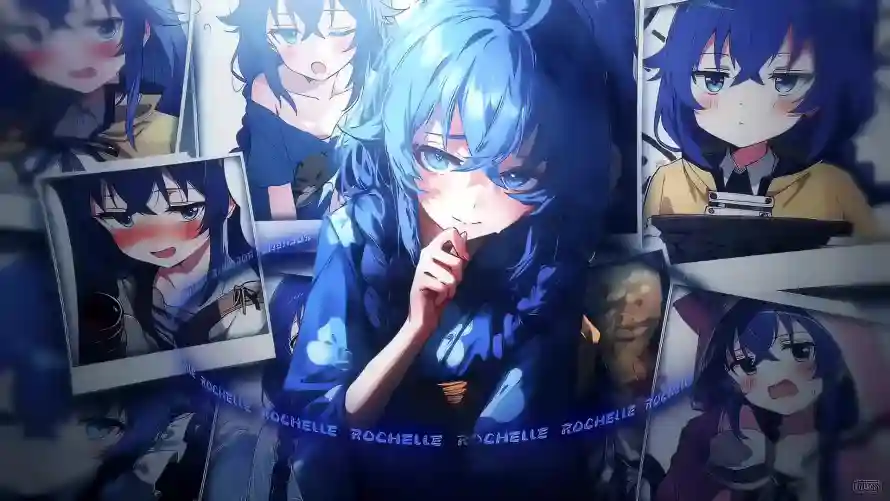 2k和服壁纸-动漫角色 - 和服少女-文字围绕「哲风壁纸」
