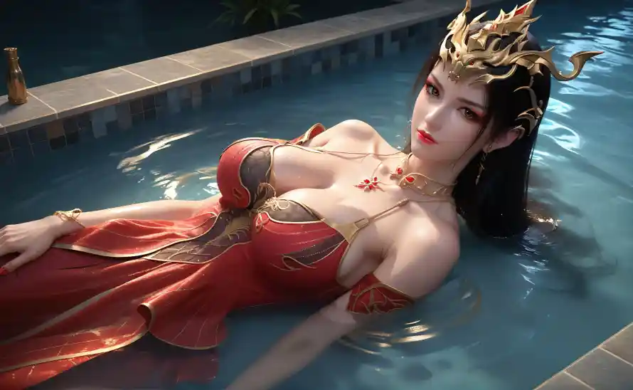 6k性感壁纸-水池 - 美杜莎-斗破苍穹「哲风壁纸」