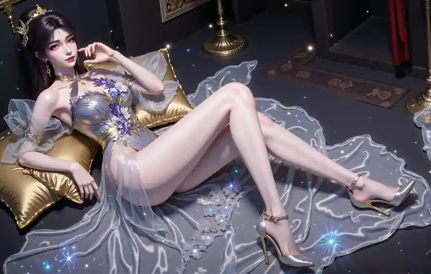 7k性感壁纸-王曦 - 高跟鞋-华丽服饰「哲风壁纸」