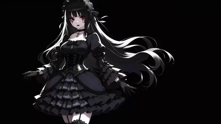 4k二次元壁纸 - 哥特风 - 暗黑系 - 哥特少女「哲风壁纸」